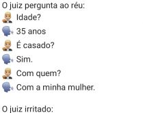 Interrogatório do tribunal. No tribunal o juiz começa a fazer várias perguntas ao réu, que responde de forma bastante fugaz....