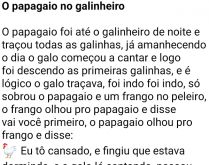 O papagaio no galinheiro. .