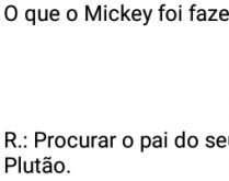 O que o Mickey foi fazer no es.... Sabe aquele ratinho da Disney? Então, tão dizendo que ele foi pro espaço....