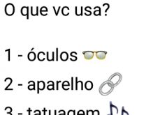 O que você usa?. E aí? O que será que seu amigo(a) usa? Descubra através dessa brincadeira....
