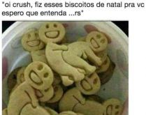 Oi crush, fiz esses biscoitos .... Biscoitos com desenhos ousados, para o(a) crush... veja isso..