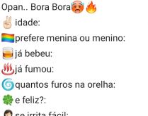 Bio - Opa... bora, bora!. Nova biografia para enviar para seus contatos e se divertir muitoo!.