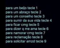 Para um beijo tecle 1, para um.... Nova brincadeira para status para se divertir com seus contatos!.