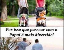 Passear com o papai é mais di.... Passear com a mamãe x papai..