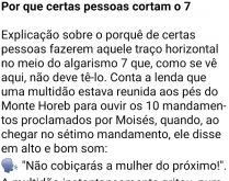 Por que certas pessoas cortam o 7. Sabe qual é a lenda por trás do sete cortado? Confira....