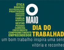 1 de maio dia do trabalhador. Que seja um dia inspirador para esse mês que começa hoje, principalmente para todos os trabalhadores..