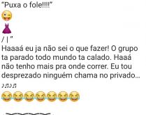 O grupo ta parado, todo mundo .... Ah... eu já não sei o que fazer... o grupo ta parado, todo mundo ta calado ♬.