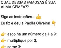 Qual dessas famosas é sua alm.... Pegue seus amigos e mande essa brincadeira-pegadinha pra eles e se divirta kkkkk.