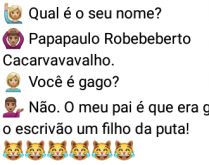 Qual é o seu nome?. Moça pergunta pra um gago como ele se chama....