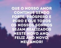 Feliz ano novo, meu amor!. Mensagem de ano novo para o seu amor..