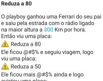 Reduza a 80. O playboy estava 