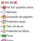❌BIO BB❌. Nova bio, confira e se divirta!.