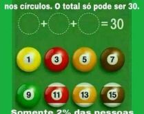Selecione 3 bolas e coloque no.... Selecione 3 bolas e coloque nos círculos. O total só pode ser 30..