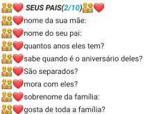 Bio - Seus pais. Nova biografia, seus pais.