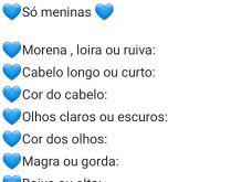 Bio - Só para meninas. Nova biografia, só meninas. Confira mais essa nova bio..