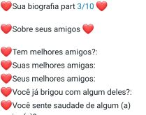 Sua biografia part 3/10. Nova biografia, sobre seus amigos.