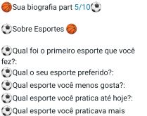 Biografia part 5/10 - sobre es.... Nova biografia para se divertir com seus(as) amigos(as).