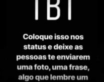 TBT - Coloque isso nos status. Coloque isso nos status e deixe as pessoas te enviarem.