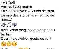 Mensagem para enviar aos amigo.... Nova brincadeira para enviar aos amigos e repassar, divirta-se..