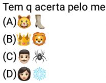 Desafio: Tem que acertar pelo .... Esse é um desafio pra enviar para seus contatos e se divertir muito, confira..