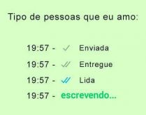 Tipo de pessoas que eu amo. Pessoas que respondem rápido uma mensagem são de outro nível!.