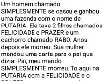 Carta de duplo sentido. Essa história tem nomes bastante insinuantes, veja....