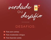 Verdade ou desafio. Nova brincadeira para agitar seus contatos.