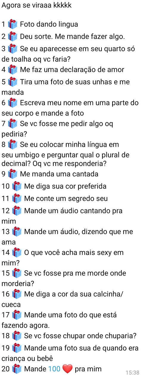 Featured image of post Brincadeiras Do Whatsapp Perguntas E Respostas Se voc daquelas pessoas que n o saem do whatsapp nem por um e se voc ainda est se perguntando se realmente deveria fazer alguma dessas brincadeiras pare de se perguntar e